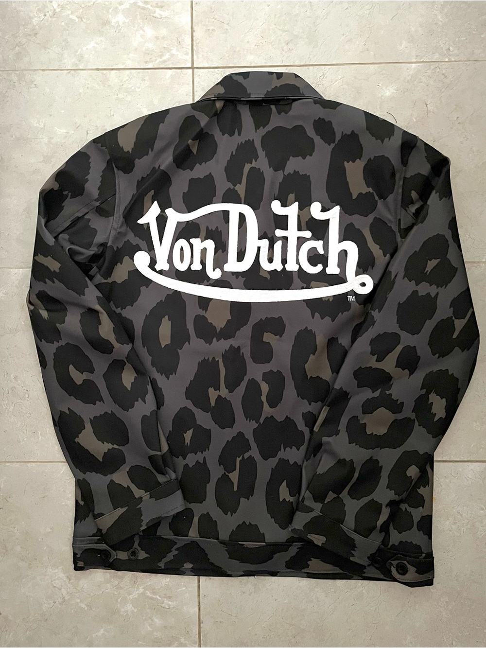 BNWT Von Dutch Leopard Print Coach Jacket